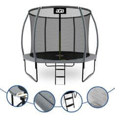Aga SPORT EXCLUSIVE Trampolin 305 cm Siva + zaštitna mreža + ljestve