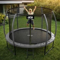 Aga SPORT EXCLUSIVE Trampolin 305 cm Siva + zaštitna mreža + ljestve