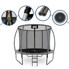 Aga SPORT EXCLUSIVE Trampolin 305 cm Siva + zaštitna mreža + ljestve