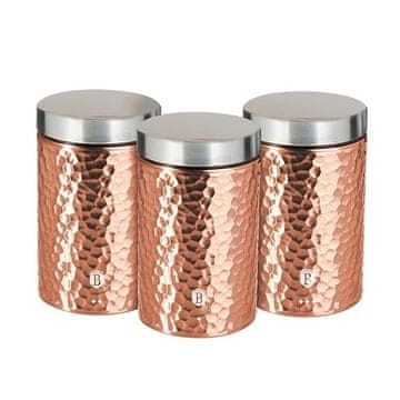 Berlingerhaus Posude za hranu BH-6715 Set of 3 Primal Rosegold Metallic Line