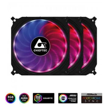 Chieftec TORNADO RGB set ventilatora (3x120 mm)