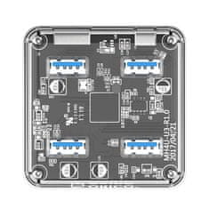 Orico 4-portni USB hub, USB 3.0, transparentni, MH4U