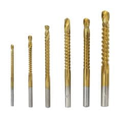 Vixson Set 6 spiralnih svrdla s titanijskim premazom | TWISTBIT