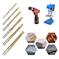 Vixson Set 6 spiralnih svrdla s titanijskim premazom | TWISTBIT