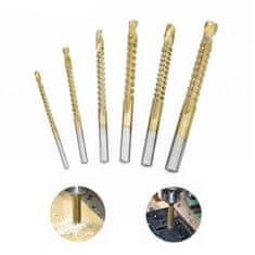 Vixson Set 6 spiralnih svrdla s titanijskim premazom | TWISTBIT