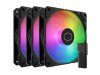 Cooler Master SickleFlow Edge 120 ARGB PWM 120 mm ventilator za kućište, set od 3, crni
