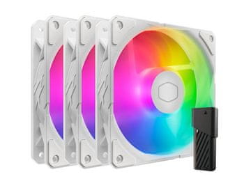 Cooler Master Ventilator za kućište Cooler Master SickleFlow Edge 120 ARGB White Edition, PWM 120mm, komplet 3 kom, bijeli