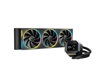 DEEPCOOL Komplet za vodeno hlađenje AIO Liquid Cooler DeepCool LM360, 360mm, LCD, ARGB, crni