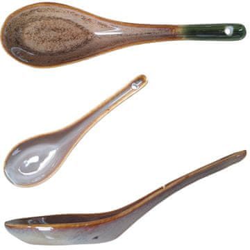 Keramička žlica ZA ramen juhu 16 cm, šarena ombres žlica za večeru