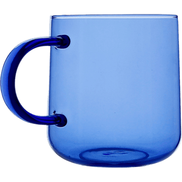 Staklena šalica za kavu i čaj, 310 ml, 8,7 cm, plava