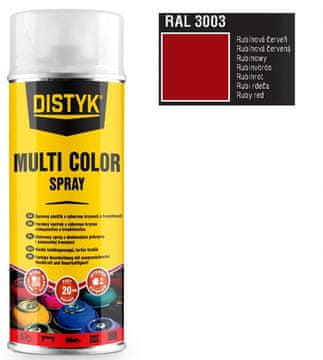 DISTYK MULTI COLOR SPREJ RAL 3000 RUBI CRVENA 400 ml, 12 komada