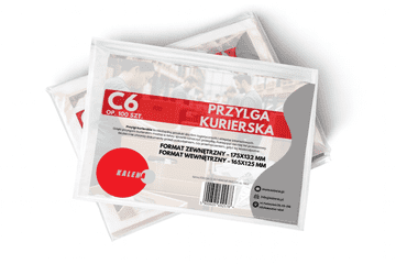 C6 utorne letve, prethodno pakirane, dimenzija 175x132 mm, za A6 listove, pakirane u paketima od 100 komada.