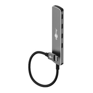 Goobay USB-C na 4x USB 3.2 C sivi USB hub