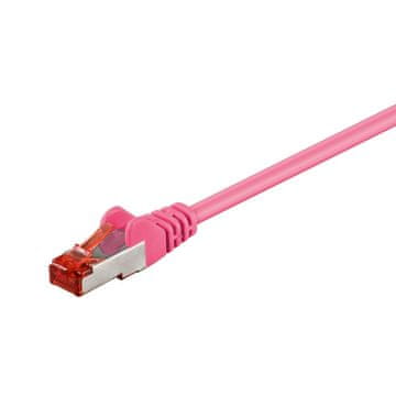 Goobay S/FTP (PiMF) CAT 6 patch 1,5m ružičasti mrežni kabel