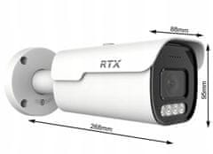 RTX IP5Mpx Sony Starvis PoE kamera IR mikrofon 60m 5x optički zum kut do 124°