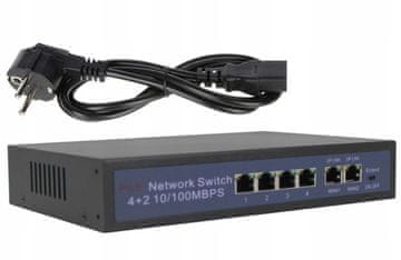RTX preklopnik s 4 PoE porta do 250m + 2 Uplink porta