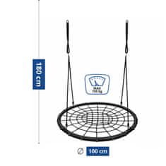 Aga Viseća ljuljačka krug 100 cm Četverobojna