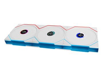 Lian Li Ventilator za kućište Lian Li UNI FAN TL Wireless LCD 120 Reverse Blade ARGB PWM 120mm, 3 Pack + Kontroler, bijeli