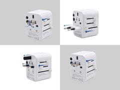 Ewent EW1470 putni punjač, univerzalni, EU/USA/UK/AUS/CN/IT, 2xUSB-A, 3xUSB-C, bijeli