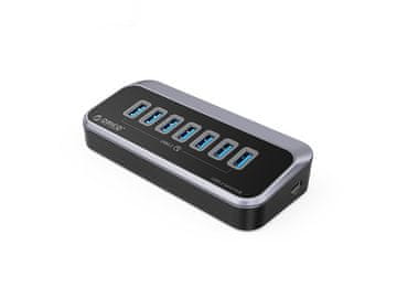 Orico USB-C hub sa 7 priključaka, 7x USB-A 3.2 Gen1, 5Gbps, crni, ORICO M3U3-7A-10