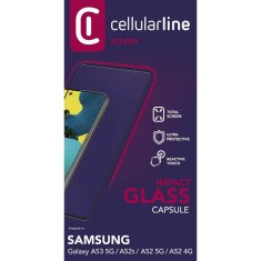 CellularLine CellularLine zaštitno staklo KAPSULA, Samsung Galaxy A52 4G / A52 5G / A52s / A53 5G, crno