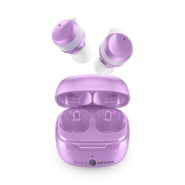 MUSICSOUND Music Sound FLOW, Bluetooth TWS slušalice, ljubičaste