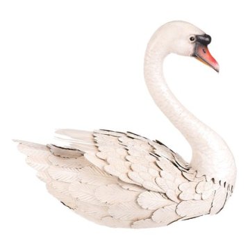 Autronic Ukras Swan - metalni vrtni ukras, veličina L, bijela (SR2031-L)