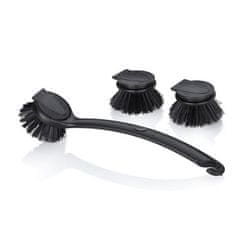 Kela Set četkica za posuđe KL-12158 Plastična posuda za jamu crna 26x6,5x9,5cm