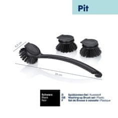 Kela Set četkica za posuđe KL-12158 Plastična posuda za jamu crna 26x6,5x9,5cm