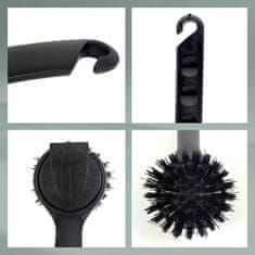 Kela Set četkica za posuđe KL-12158 Plastična posuda za jamu crna 26x6,5x9,5cm