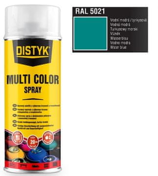 DISTYK MULTI COLOR SPREJ RAL 5021 VODENO PLAVA 400 ml, 6 komada