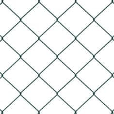 Vidaxl Stup za ogradu Zelena 10 x 1,5 m (60 x 60 mm mreža) Čelik i PVC