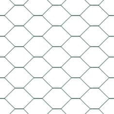 Vidaxl Stup za ogradu Zelena 10 x 1,6 m (mreža 50 mm) Čelik i PVC