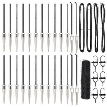 Vidaxl Stup za ogradu Siva