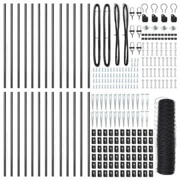 Vidaxl Stup za ogradu Siva