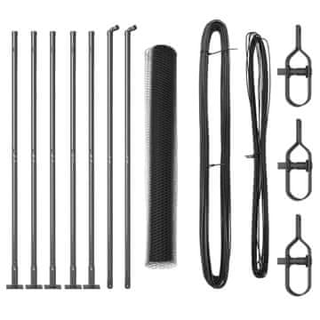 Vidaxl Stup za ogradu Siva