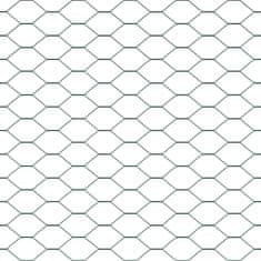 Vidaxl Stup za ogradu Zelena 10 x 1,6 m (25 mm mreža) Čelik i PVC