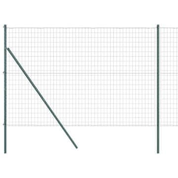 Vidaxl Ograda s postovima Zelena 1,5 x 10 m Čelik i PVC