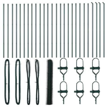 Vidaxl Stup za ogradu Zelena 50 x 1 m (mreža 36 mm) Čelik i PVC