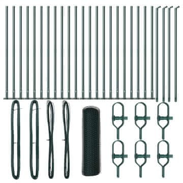 Vidaxl Stup za ogradu Zelena