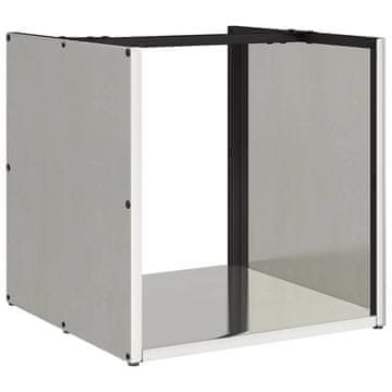 Vidaxl Stalak za drva za ogrjev40x40x40 cm od nehrđajućeg čelika