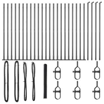 Vidaxl Stup za ogradu Siva