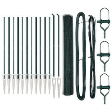 Vidaxl Stup za ogradu Zelena