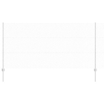 Vidaxl Ograda s postovima Srebrna