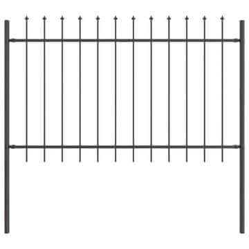 Vidaxl Vrtna Ograda Woerden Siva 1,7 x 1 m Čelik s prahom