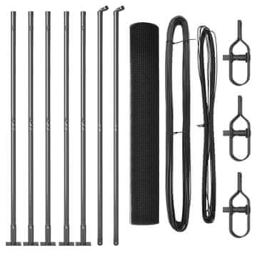 Vidaxl Stup za ogradu Siva