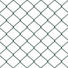 Vidaxl Stup za ogradu Zelena 10 x 1,6 m (40 x 40 mm mreža) Čelik i PVC