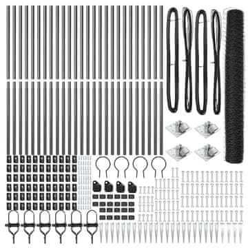 Vidaxl Stup za ogradu Siva