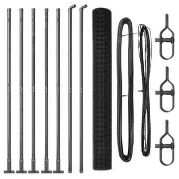 Vidaxl Stup za ogradu Siva