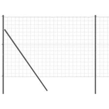Vidaxl Ograda s postovima Siva 1,6 x 10 m Čelik i PVC